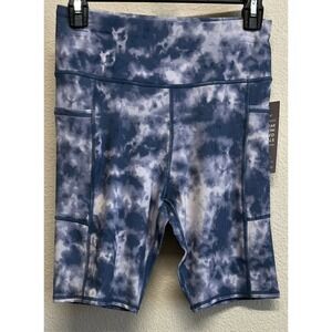 Threads 4 Thought ReActive Biker Shorts Tie Dye Blue S NEW